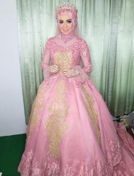 gaun wedding gaun pengantin ballgown preloved