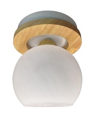 天怡燈飾 - M721-1 大縲絲吸頂燈木底球形奶白玻璃罩單頭天花燈