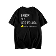 Morning t-shirt Error 404 Not Found Cotton Combed 24s unisex men Wanita
