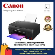 CANON PIXMA G670 INKJET PRINTER PHOTO PRINTING ( STOCK PLEASE ASK SELLER )