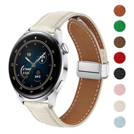 20mm 22mm PU Leather Band For Samsung Galaxy watch 4/classic/5/pro Gear s3 Active 2 bracelet correa Huawei GT/2/3 Pro 2e strap