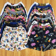6 Pcs Printed Cotton Spandex Shorts for Baby Boy 1-2 yr old/ Stretchable Pambahay Shorts