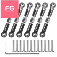 6Pcs Adjustable Metal Linkage Pull Rod Front /Rear Servo Link for  A949 A959 A969 A979 K929 RC Car U