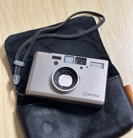 Contax T3 databack 雙齒銀色 + 原裝uv filter + 原裝hood +原裝hood蓋 + 原裝手繩