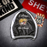 WGBValazo Spring and autumn Japanese Yokosuka embroidery jacket Harajuku style men and women couples