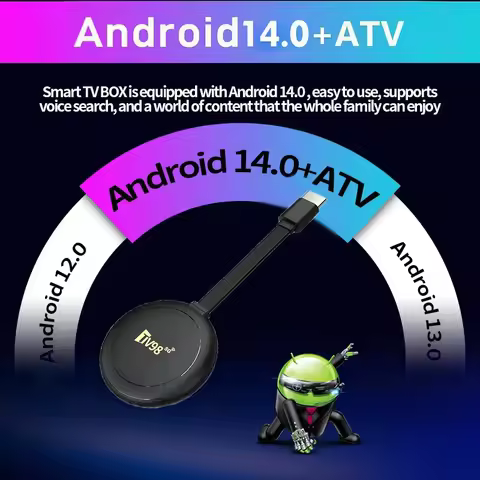 Android 14 TV Stick Full HD 8K 4K 8GB 128GB 5G WiFi 6 Goog Voice TV98 PK Q8 BT5.0 Wireless Video Dec