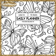 WHPHous Color-In Spiral Notebook Daily Planner Undated ADHD Planner For Adults And Students 8.27x 11