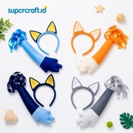 Bluey Theme CharacterBANDO Inspired Dog Costume Set Cute Dog Ears + Dog Tail Cosplay Party Dress Up 