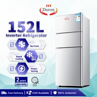 DURON Refrigerator With Freezer HD Inverter 2-Door Small Refrigerator Save Electricity