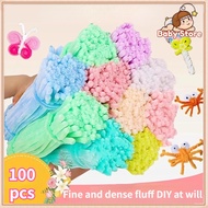 Thick Fuzzy Wire Set 100Pcs Kids Handmade Color Fuzzy Wired Educational Toy Girls Flowers Gift