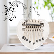 Welcomehome Mini Kalimba Thumb Piano 8 Keys  Acrylic Transparent Super Portable Finger Gifts for Kid