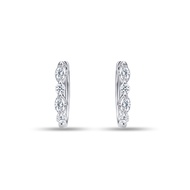 SK Jewellery Glint 14K White Gold Diamond Earrings