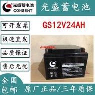CONSENT光盛蓄電池GS12V24AH鉛酸免維護不間斷ups監控應急12V24AH