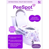 Peespot DISPOSABLE TOILET SEAT COVER Contents 5 packs TOILET SEAT TIDY POTTY 5PCS Placemats SEAT Mats JAPAN WATERPROOF TOILET SEAT Covers Public TOILET Bidet SEAT Covers 5PCS PER PACK