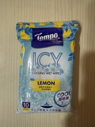Tempo 冰涼檸檬味濕紙巾 10片裝