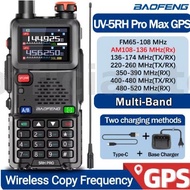 Baofeng UV-5RH PRO GPS0 Walkie Talkie Multi Band Wireless Copy Frequency NOAA Long Range Two Way Ham