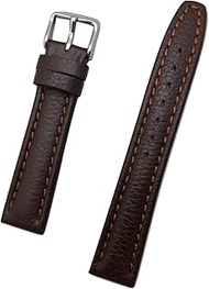 18mm Dark Brown Genuine Leather Watch Band | Matte, Shrunken Grained, Medium Padded Replacement Wris