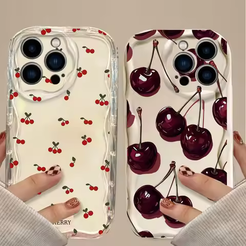 Transparent Wine Red Cherry Case For Huawei Honor 400 200 Pro 90 Lite X5C X7D X9DX6B X8B X7B X9B X5B