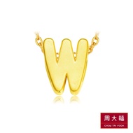 CHOW TAI FOOK 999 Pure Gold Alphabet Pendant - W