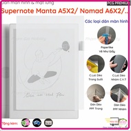 Screen protector for Supernote Manta A5X2/ Nomad A6X2 book readers and notes, PaperLike type, PPF, N