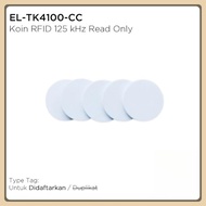 Round Coin EL-TK4100-CC RFID 125Khz Proximity EM4100 Coin ID Card With Adhensive Sticker Read Only D