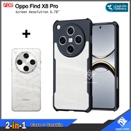 2-in-1 Case Garskin Package for Oppo Find X8 Pro Oppo F11 Pro F3 Oppo F7 F9 Oppo F17 Pro F19 Pro