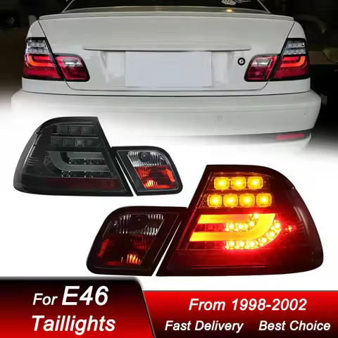 Car Tail Lights For BMW 3 Series E46 2 Doors Hatchback coupe 1998-2002 New Style LED Dynamic Turn Si