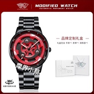 นาฬิกา Quartz SVJ Write Wheel Eye HUB Rotating Watch นาฬิกาข้อมือสำหรับปรับแต่งรถยนต์ สไตล์วัฒนธรรม