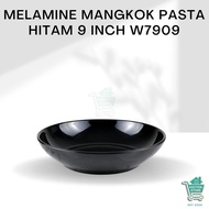 BEZTON Premium Black Pasta Bowl 9 Inch W7909 Pasta Bowl Pasta Dish Bowl Pasta Container Concave Bowl