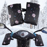 1 Pair Motorcycle Handlebar Gloves Windproof Waterproof Thick Cotton Warm Bike Motorbike Handle Bar Hand Cover Gloves