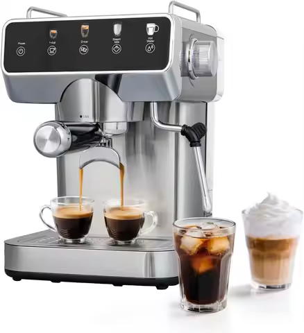 Expresso Coffee Machines With Touchscreen 20 Bar Professional Espresso Maker With Milk Frother & Hot