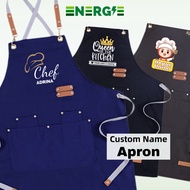 ENERGIE Custom Name Apron Kitchen Apron Custom Custom Personalised Customised Special