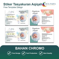 Baby SIZE STICKER / AQIQAH TASYAKURAN STICKER / BABY BIRTH GREETING STICKER / BABY TASYAK