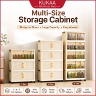 Kukaa 40CM-90CM Multipurpose Double Sided Opening Storage Cabinet Foldable Stackable Storage Box