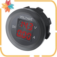 Car LED Digital Voltmeter DC 12V/24V LED Dual Voltmeter Ammeter Voltage Gauge for Car Boat Universal