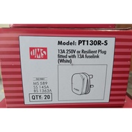 UMS 13A Plug Top 3Pin (SIRIM) PT130R-S (20pcs/box)