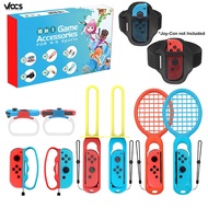 Nintendo Switch Joy-Con Sports Accessories Bundle Set - 10 in 1-  Wristband/Tennis Racket/Leg Strap