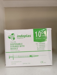 INDOPLAS DISPOSABLE SYRINGE WITH NEEDLE  (1ml, 3ml, 5ml, 10ml, 20ml)