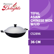Tefal Asian Chinese Wok 36cm w/Lid C52896