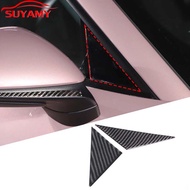Soft Carbon Fiber Front Window A Pillar Triangle Trim Sticker For Porsche Taycan 2019-2022 Car Acces
