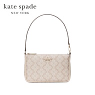Kate Spade New York กระเป๋าคล้องมือรุ่น Spade Flower Convertible Wristlet KI378 250 สี Dark Beige Mu