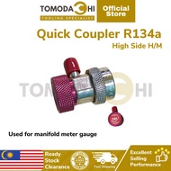 TOMODACHI Car Air Cond Quick Coupler Meter Gas Aircond R134a High Side | Coupler Meter Aircon Kereta R134a High Side Red