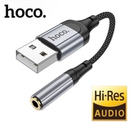 Cáp chuyển đổi tai nghe USB sang 3.5mm chính hãng Hoco jack chuyển đổi âm thanh USB to 3.5 hỗ trợ mi