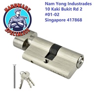 Door Cylinder Lock / 3 Keys Included / Durable / Stainless Steel Quality / HDB Door Lockset