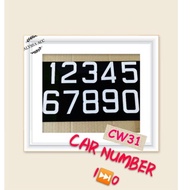 CAR PLATE NUMBER (CW31) 1 0