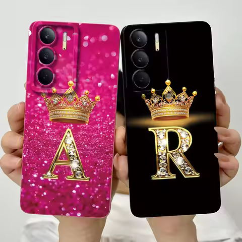 For Realme C75 4G Case C75x Crown Letter Soft Silicone Lens Protective Phone Cover For RealmeC75 Coq