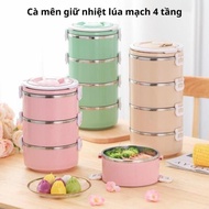 [Choose Color] 4-compartment thermos lunch box/cheap stainless steel thermos lunch box - 4-layer the