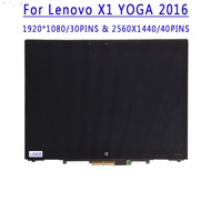 FRU 00NY412 01AY702 00UR191 01AY703 00UR190 00UR192 14.0 inch 1920x1080 IPS FHD 30PINS EDP or 2560X1440 IPS QHD 40PINS EDP 60HZ LCD Screen Assembly For Lenovo X1 Yoga 1st Gen 2016