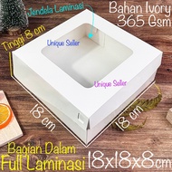 White Ivory Box 18x18x8 Full Lamination R8 R8k / Box Rice Box R8 18x18x8 Ivory Rice Box/ 18x18x8 R8 