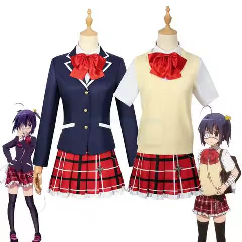Anime Takanashi Rikka Cosplay School Uniform Skirts Love, Chunibyo & Other Delusions Schoolgirl JK U